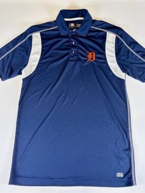 MLB DETROIT TIGERS TX3 COOL PERFORMANCE POLO SHIRT MENS MEDIUM NAVY